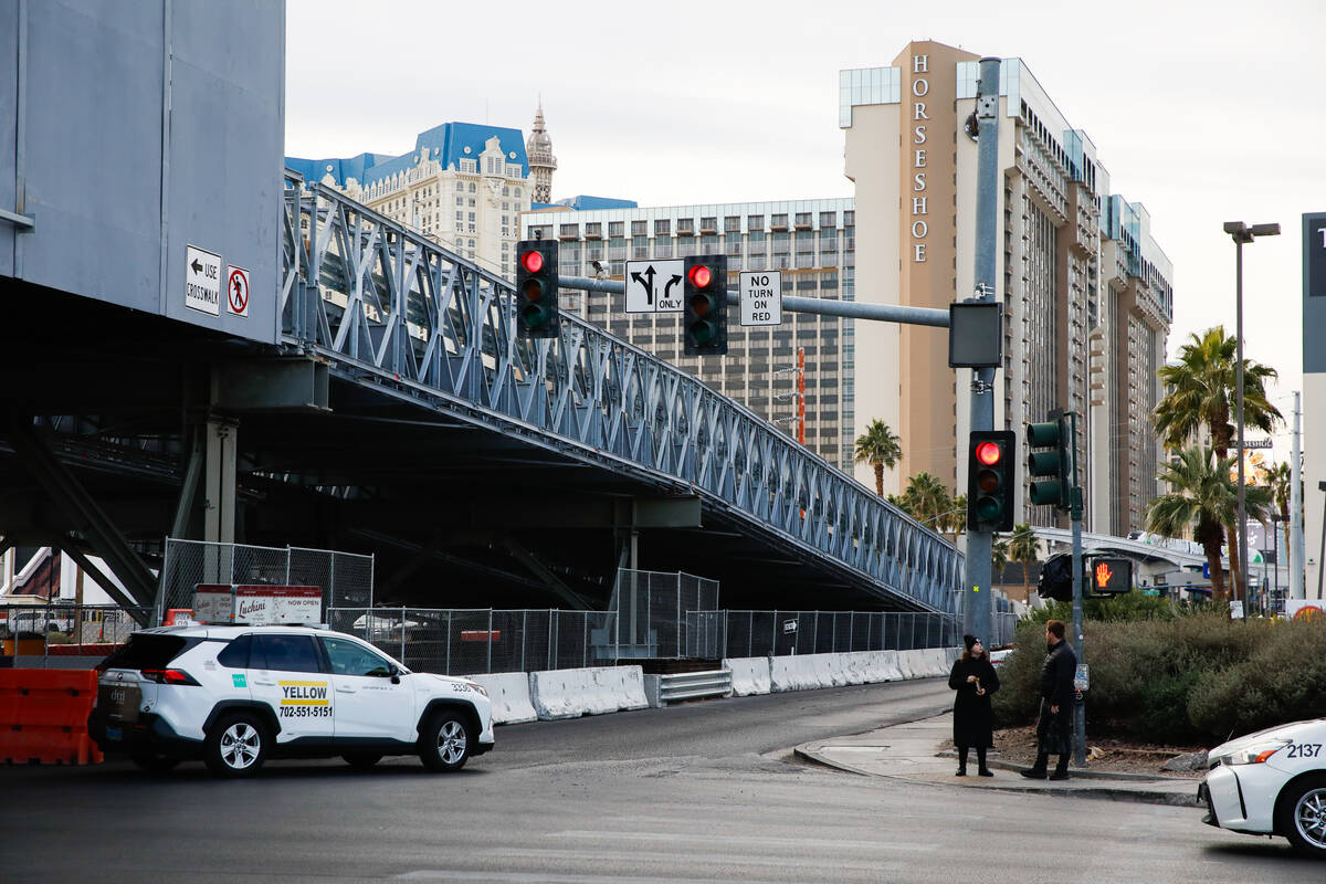 A bridge between the intersections of Flamingo Road and Koval Lane was constructed for the Form ...