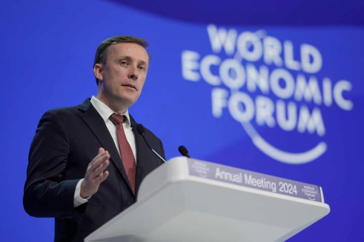 Jake Sullivan, U.S. National Security advisor, speaks during the annual meeting of World Econom ...