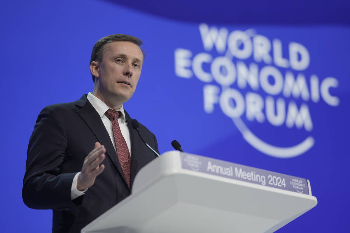 Jake Sullivan, U.S. National Security advisor, speaks during the annual meeting of World Econom ...