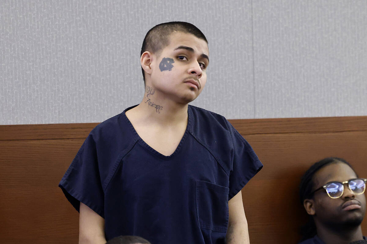 Jesus Ayala appears in court at the Regional Justice Center, on Tuesday, Dec. 19, 2023, in Las ...