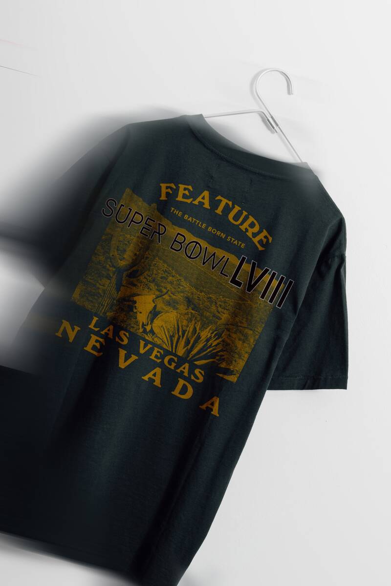 A T-shirt designed by the Las Vegas boutique apparel company FEATURE for the Origins: an NFL co ...