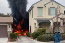 A garage fire at 2139 Lone Desert St., caused up to $250,000 in damage on Friday, Jan. 19, 2024 ...