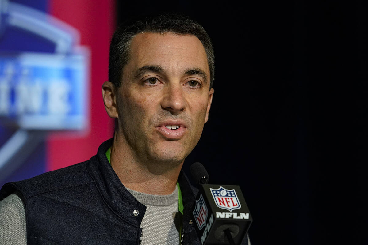 FILE - Los Angeles Chargers general manager Tom Telesco speaks during a press conference at the ...