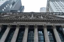 The exterior of the New York Stock Exchange is shown on Friday, Jan. 19, 2024, in New York. (AP ...