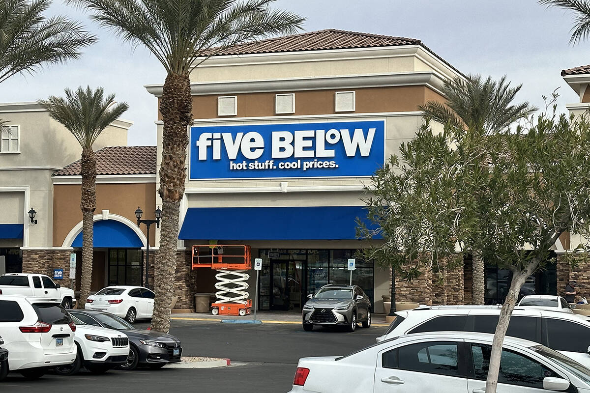 Signs have went up for a new Five Below coming to Centennial Hills in west Las Vegas. (Las Vega ...