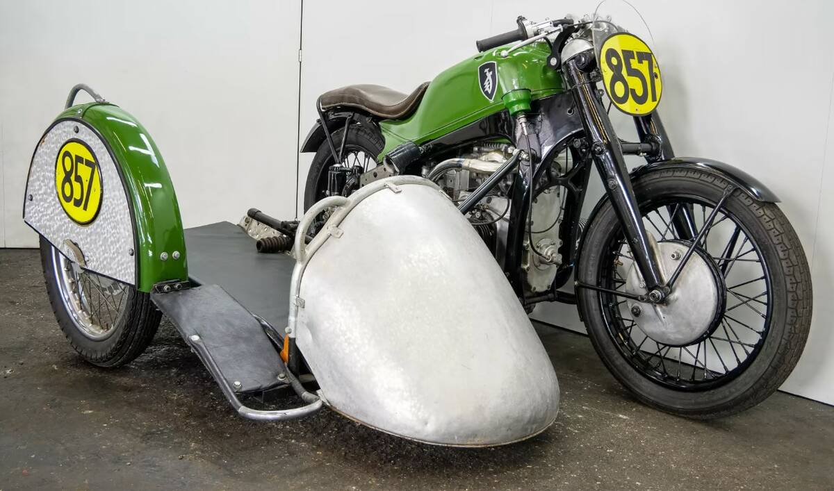 This 1947 Zundapp Oskar Pillenstein compressor racer motorcycle will be up for auction at motor ...