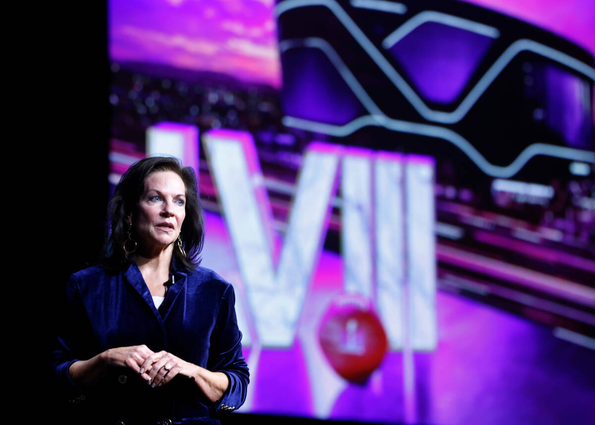 Mary Beth Sewald, president and CEO of the Las Vegas Chamber of Commerce, speaks during the Veg ...