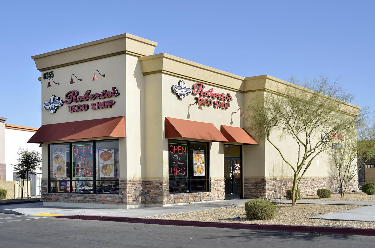 The exterior of Roberto's Taco Shop on East Russell Road in Henderson is seen in this Las Vegas ...
