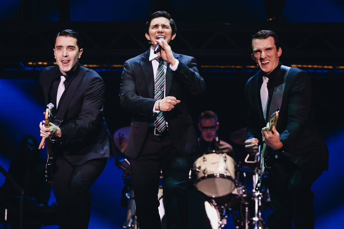 A dress rehearsal of “Jersey Boys” takes place at The Orleans hotel-casino on Thursday, Jan ...