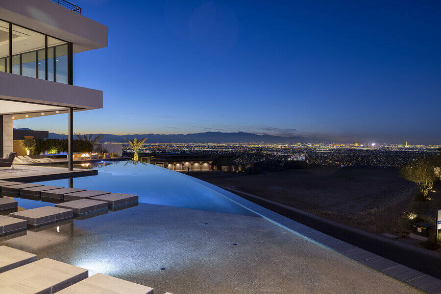 The Dragon’s Reserve mansion with views of the Strip is on the market. (Photo courtesy of Nat ...