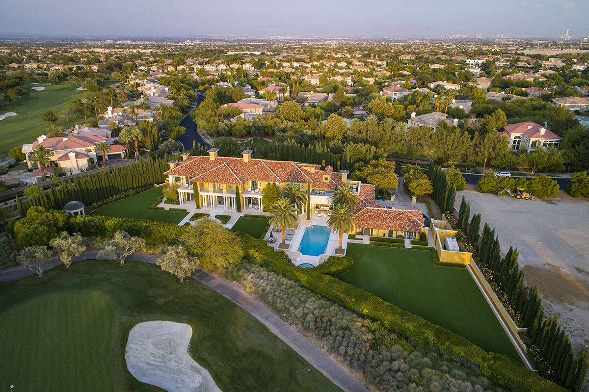 Steve Wynn's former Summerlin mansion as pictured in 2021. (Photo: Corcoran Global Living)