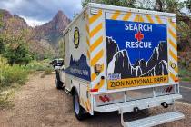 Zion National Park search and rescue vehicle. (Jonathan Shafer/National Park Service)