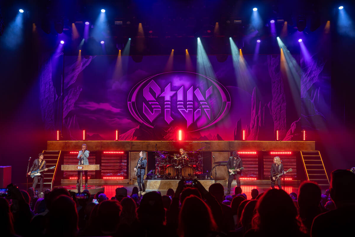 Styx is shown at the band's return to The Venetian Theatre on Friday, Jan. 27, 2024. (The Venetian)