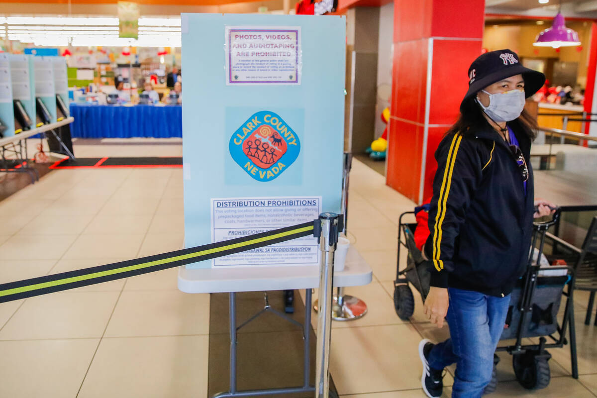 Seafood City Market opens its polling site for early voting on Saturday, Jan. 27, 2024 in Las V ...