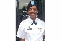 This undated image provided by Shawn Sanders shows Spc. Kennedy Sanders, a 24-year-old Army Res ...