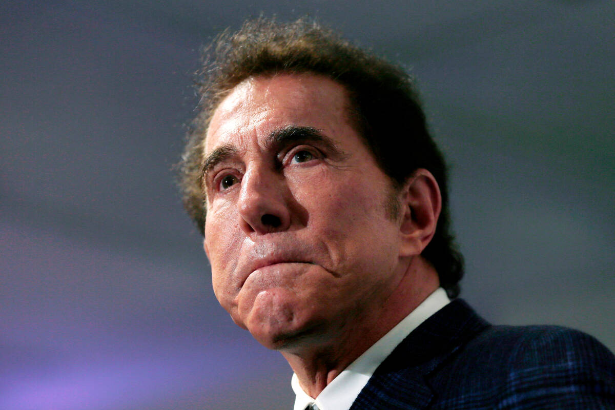 Casino mogul Steve Wynn pauses at a news conference in Medford, Mass., on March 15, 2016. (AP P ...