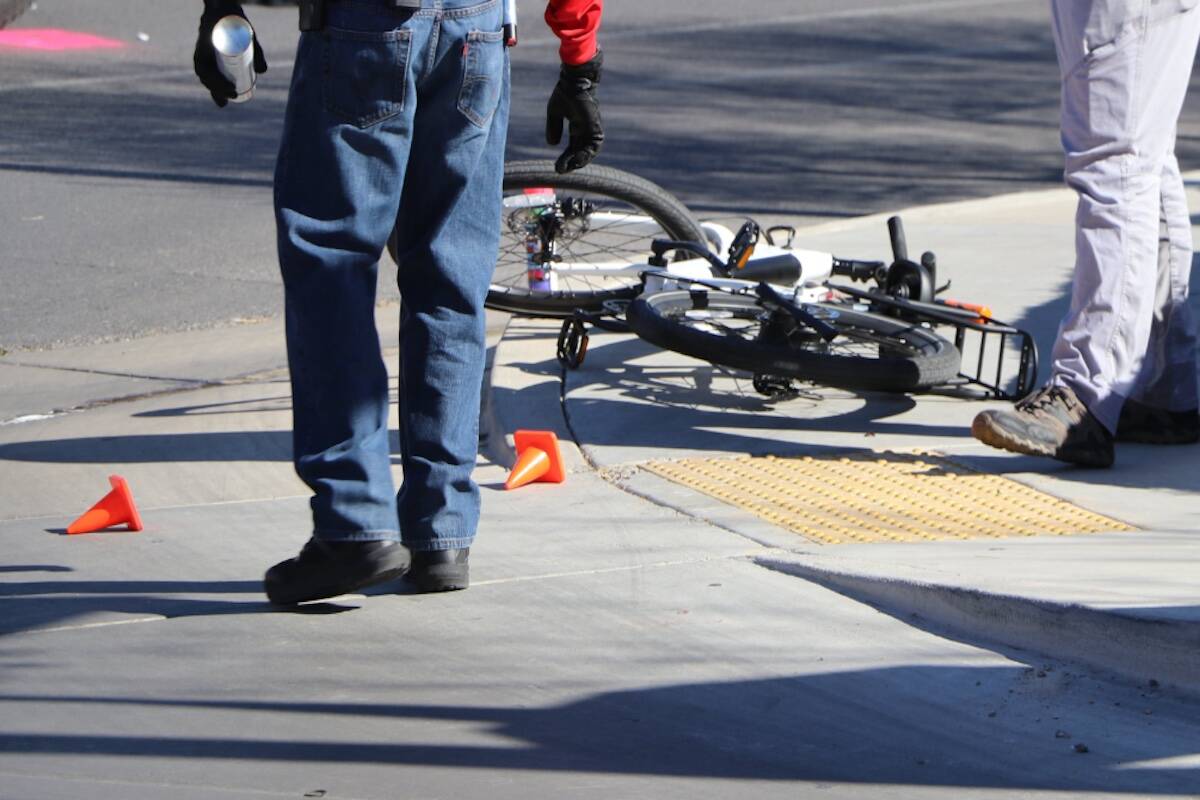 Authorities investigate after a child on a bicycle suffered life-threatening injuries after the ...