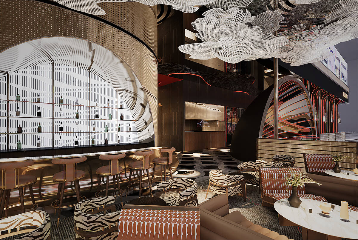 A rendering of the dining room at Copper Sun, a fine dining hot pot restaurant the Happy Lamb g ...