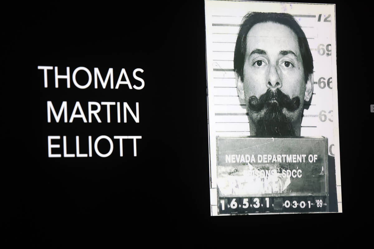 A booking photo of Thomas Martin Elliott, who police say murdered Sherrie Bridgewater in Las Ve ...