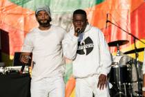 Method Man, left, and GZA of Wu-Tang Clan perform at the 2023 New Orleans Jazz & Heritage F ...