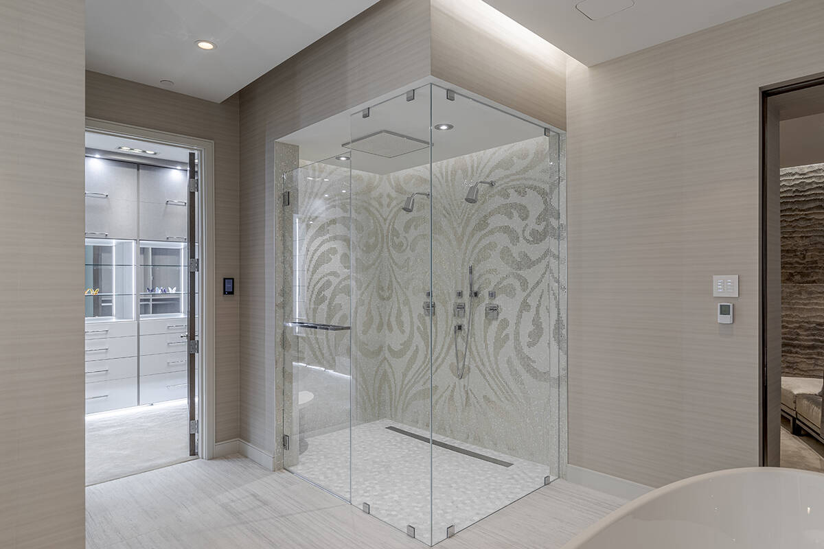 The master bath features a large shower. (BHHS)