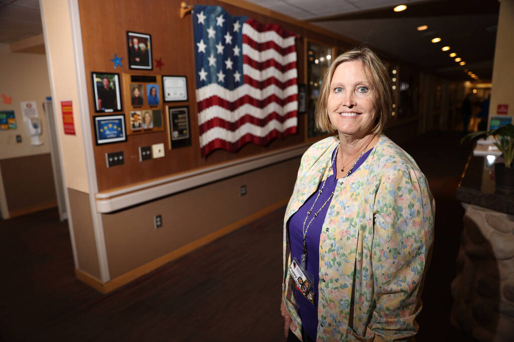 Poppy Helgren, then director of nursing services, poses for a photo at the Southern Nevada Stat ...