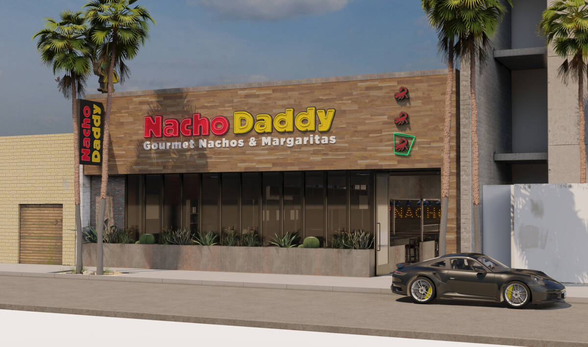 An exterior rendering of the Nacho Daddy opening Feb. 9, 2024, on North Fourth Street in downto ...