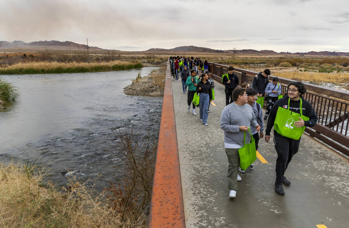 Students from Durango, Valley and Advanced Technologies Academy high schools take a tour of the ...