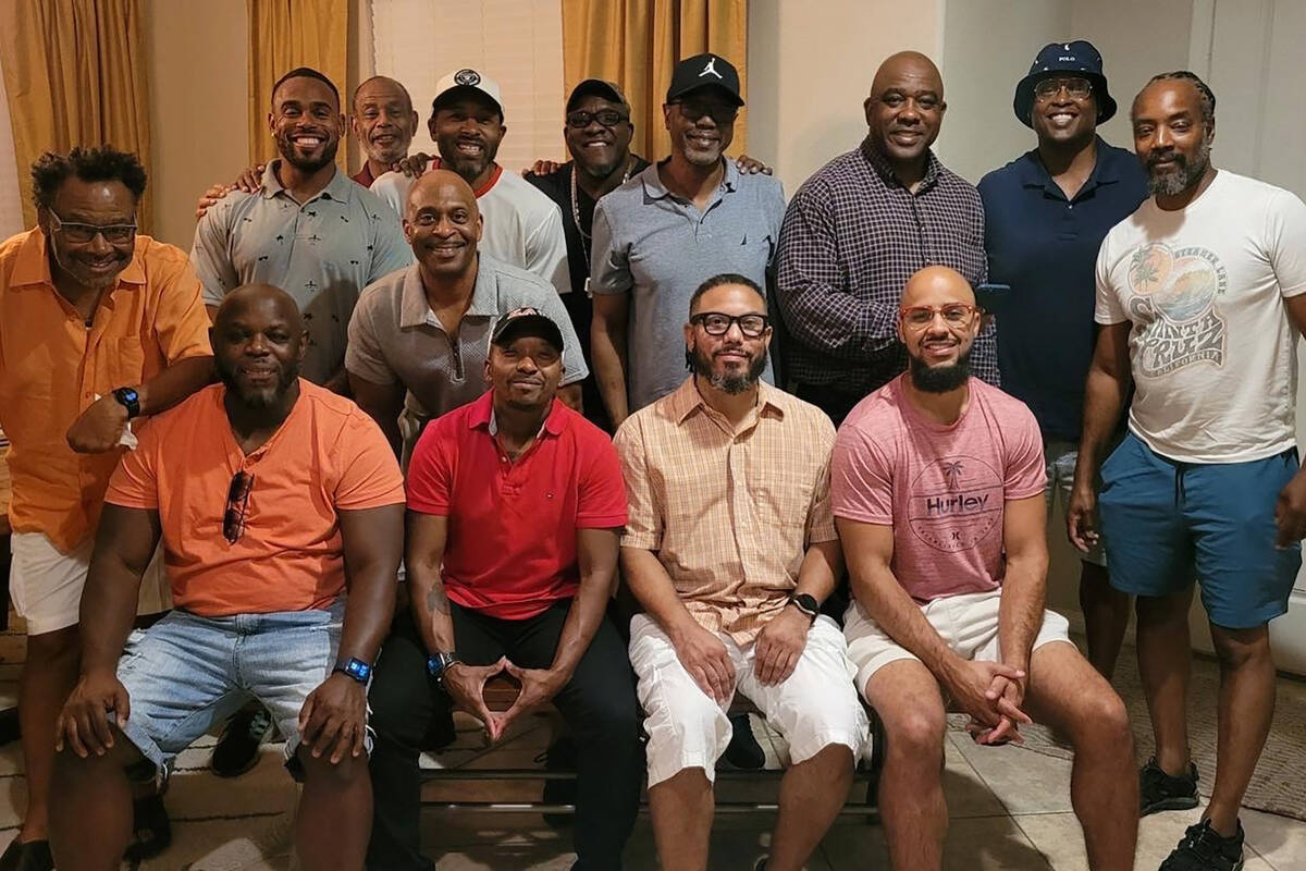 The author, Dr. Sheldon A. Jacobs, with a Black male therapist collective that he created a few ...