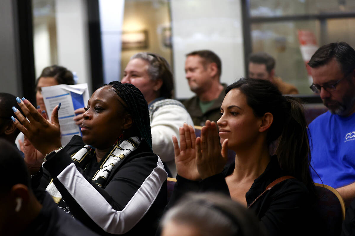 Co-founder of No Racism in Schools #1865 Akiko Cooks, left, and former board member Danielle Fo ...