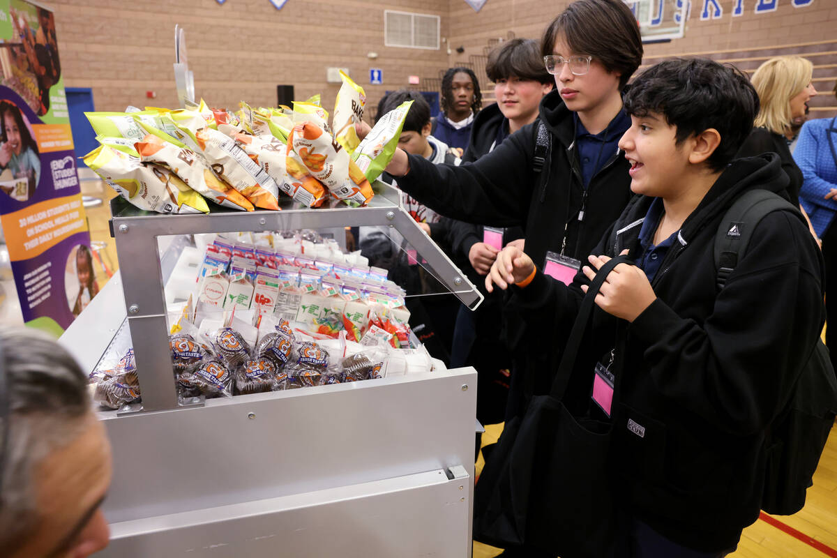 West Preparatory Academy students, from right, Alexander Resendiz, Omar Leyva Espinoza and Jor ...