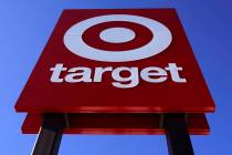 The bullseye logo on a sign outside the Target store in Quincy, Mass., Monday, Feb. 28, 2022. T ...