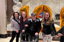 Norius Crisan and his three daughters. The 103-year-old returned to Las Vegas to play bingo and ...