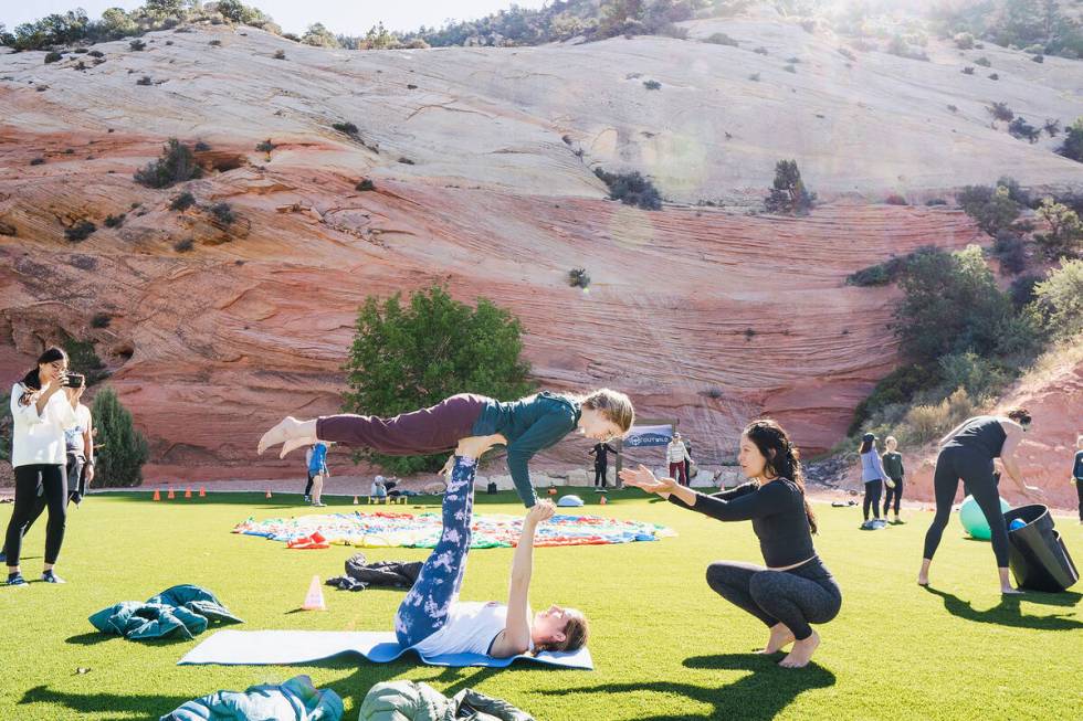 A typical day at an Outwild retreat often begins with a yoga session. (Dally Tram)