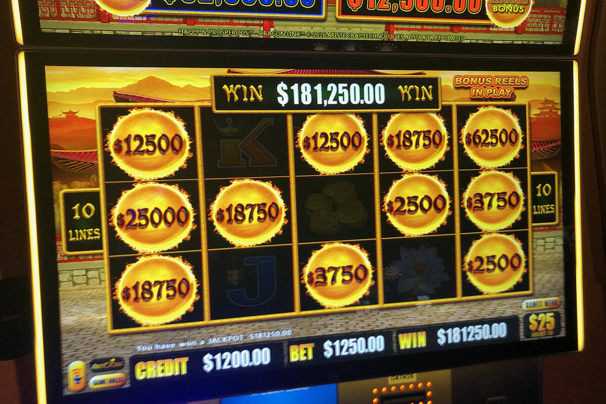A slots player won a $181,250 jackpot at Caesars Palace on Friday, Feb. 2, 2024. (Caesars Enter ...