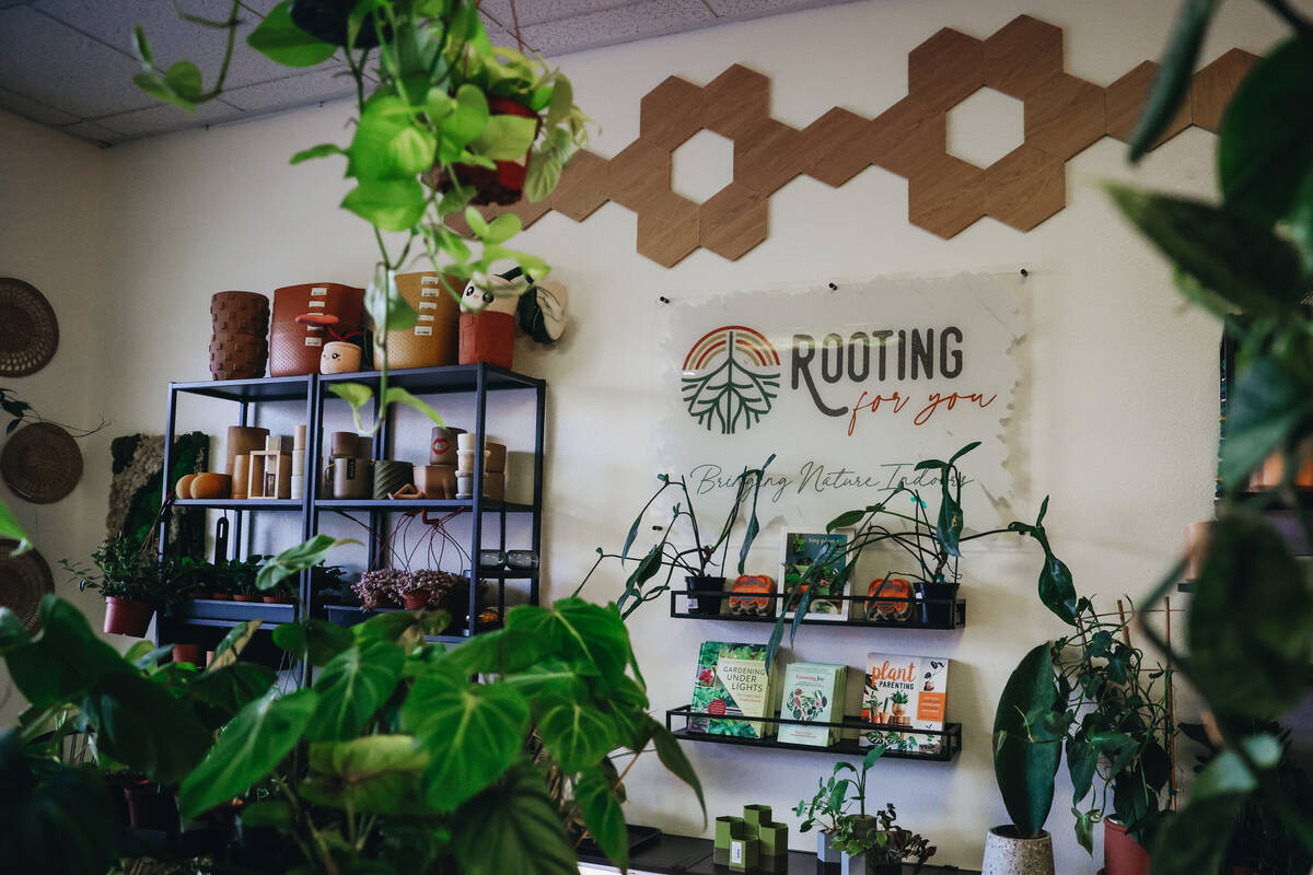 Rooting For You, a plant store, is seen on Friday, Feb. 16, 2024, in Las Vegas. (Madeline Carte ...