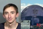 Sphere climber taken into custody by police, charged with destroying property