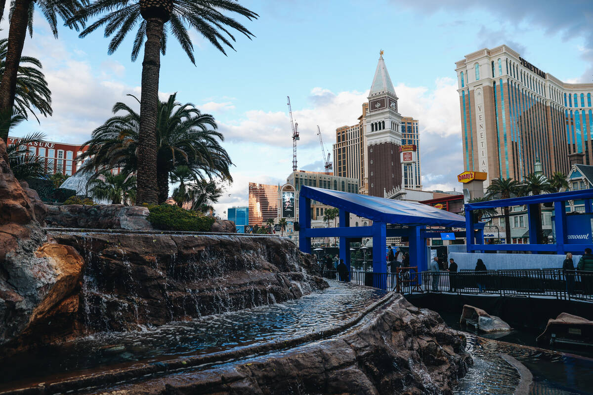 The Paramount attraction in front of The Mirage is seen on Wednesday, Feb. 7, 2024, in Las Vega ...