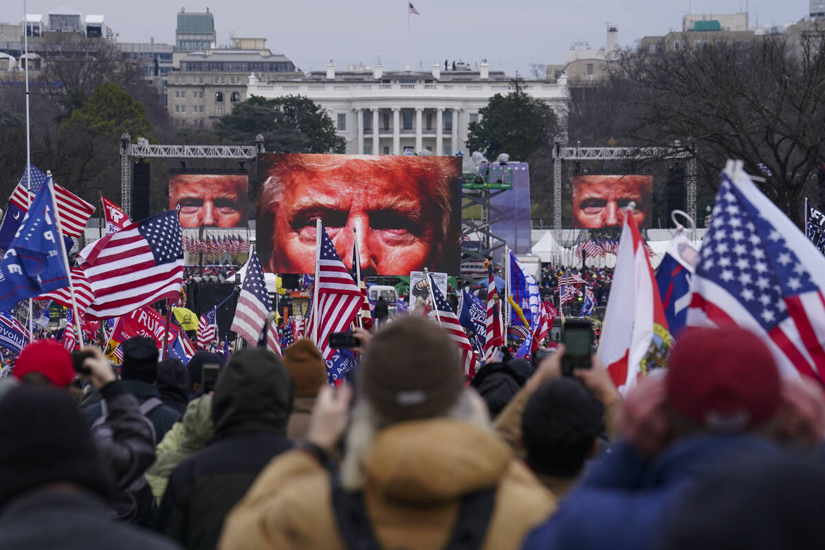 FILE - Trump supporters participate in a rally in Washington, Jan. 6, 2021, that some blame for ...