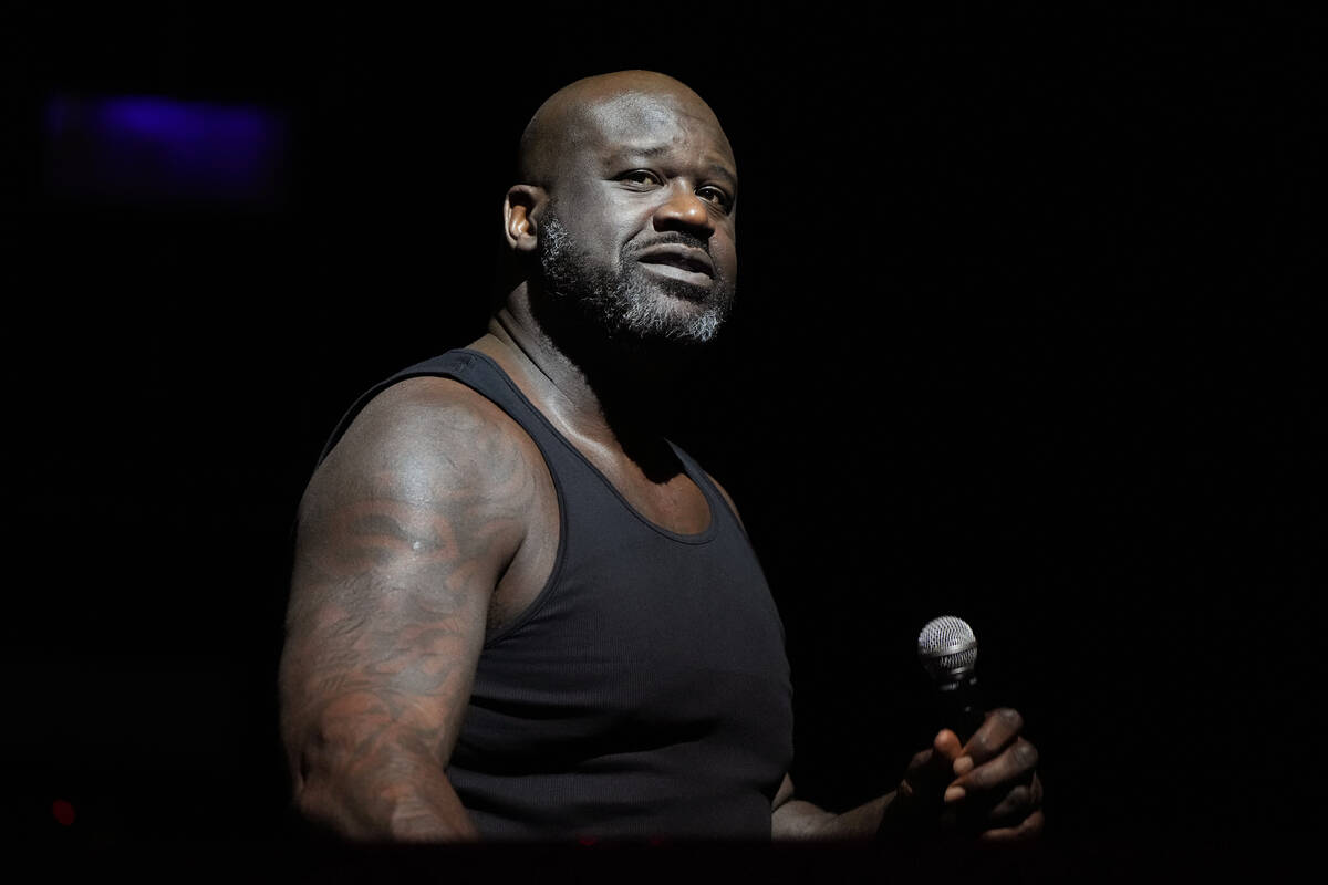 FILE - Shaquille O'Neal performs during Shaq's Fun House Super Bowl event at Talking Stick Reso ...