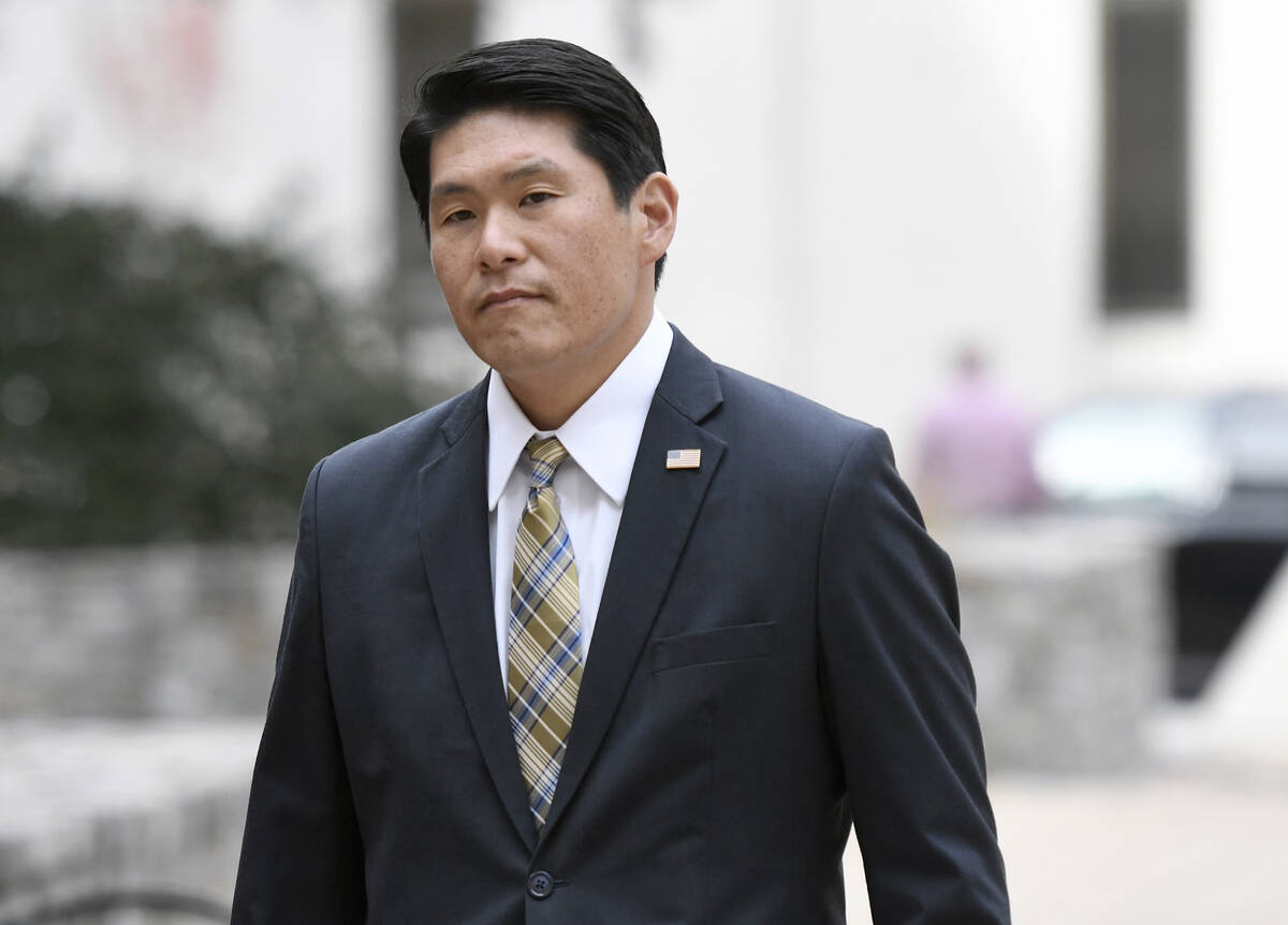 FILE - U.S. Attorney Robert Hur arrives at U.S. District Court in Baltimore on Nov. 21, 2019. ( ...