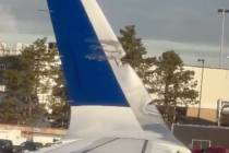 This image provided by Brian O'Neil shows a damaged plane's wingtip after two JetBlue planes ma ...