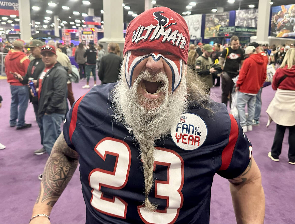 Steve Beckholt, 48, of Houston, Texas, was named by the Houston Texas as the team's 2023 Fan of ...
