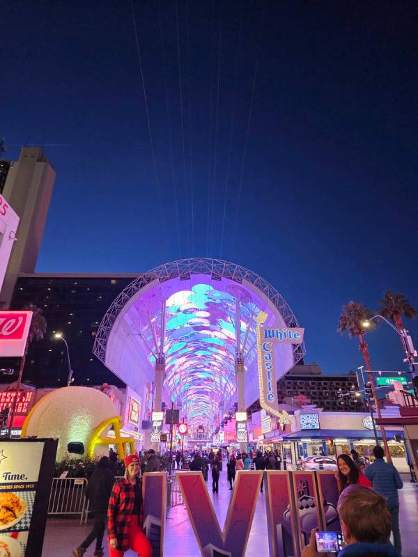 Fremont Street Experience on Sunday, Feb. 11, 2024. (Ricardo Torres-Cortez/Las Vegas Review-Jou ...