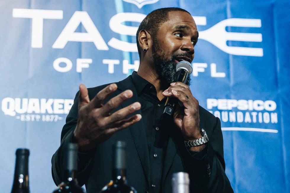 Former Raiders player and NFL Pro Hall of Famer Charles Woodson speaks about his wine brand at ...
