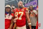 Kelce, Chiefs party in Raiders locker room after Super Bowl win