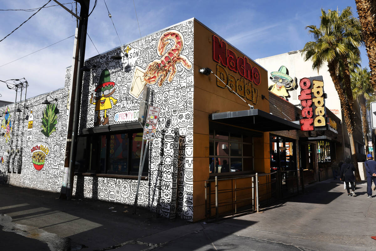 Nacho Daddy at 113 N. Fourth St. is seen on Wednesday, Feb. 14, 2024, in downtown Las Vegas. (B ...