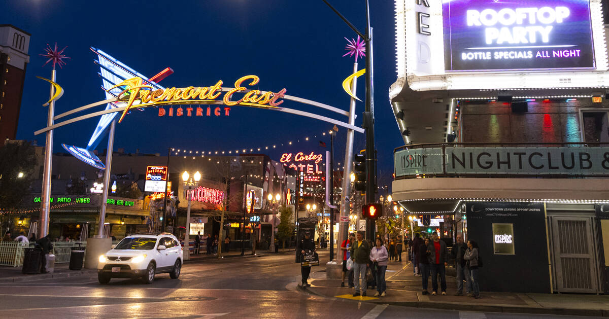 A commercial building that was owned by Tony Hsieh is pictured, right, at Fremont Street and La ...