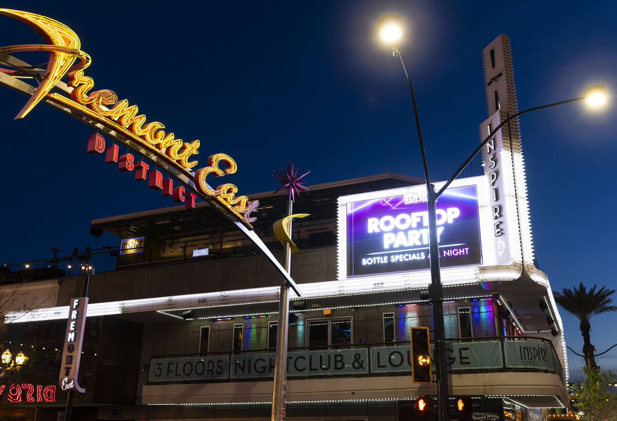 A commercial building that was owned by Tony Hsieh is pictured at Fremont Street and Las Vegas ...