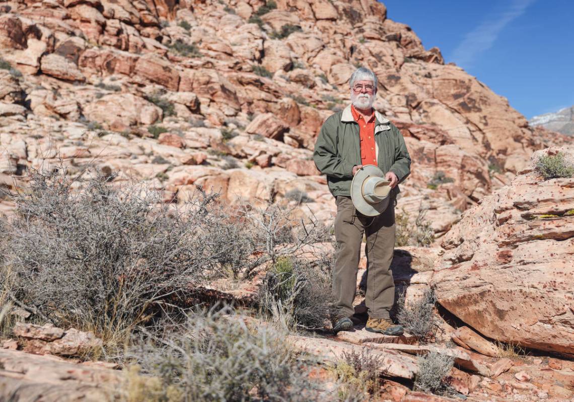 Jim Boone, an ecologist and expert on local hiking trails and birding spots, poses for a portra ...